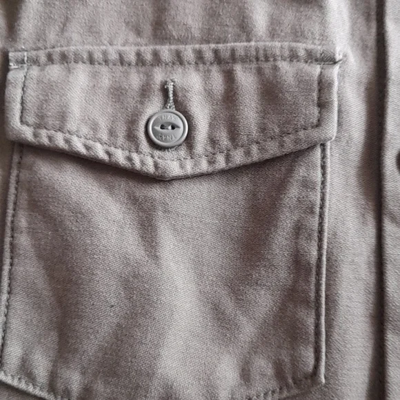 TNA Army Green Button Up Shirt - Picture 4 of 6